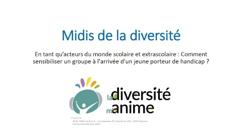 Titre : Midis de la diversité, avec le logo La diversité m'anime