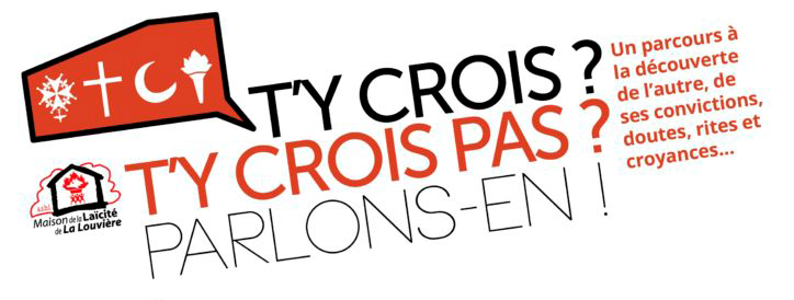 Le logo sur lequel est écrit: T'y crois? T'y crois pas? Parlons-en!